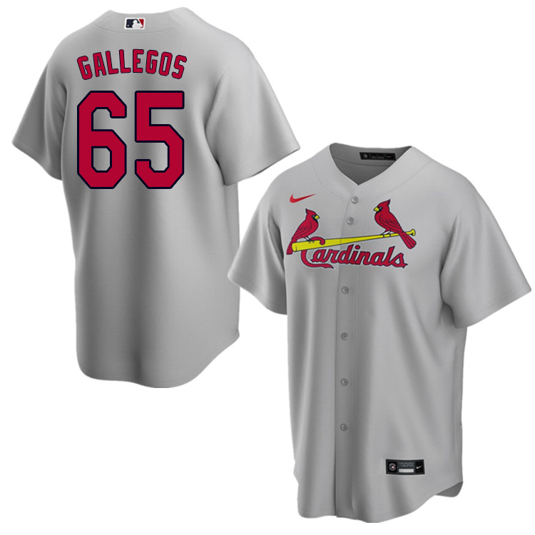 Nike Men #65 Giovanny Gallegos St.Louis Cardinals Baseball Jerseys Sale-Gray